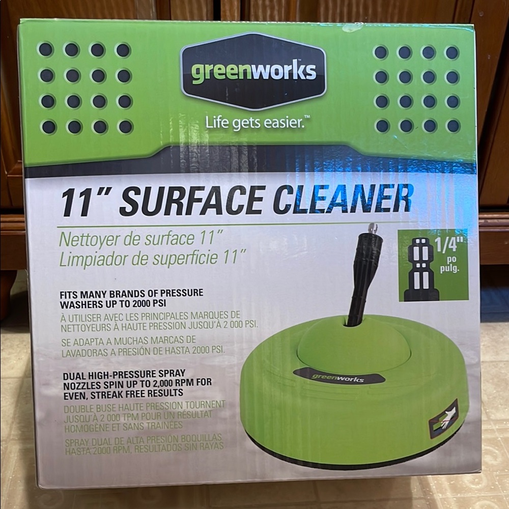 Greenworks 11" Surface Cleaner Universal Pressure Washer Attachments